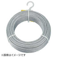 (まとめ) TRUSCO メッキ付ワイヤロープ Φ3mm×30m CWM-3S30 1本 〔×3セット〕〔代引不可〕 : トラスコ中山(TRUSCO) メッキ付ワイヤーロープ PVC被覆