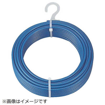 トラスコ中山 メッキ付ワイヤロープ PVC被覆タイプ φ3(5)mm×100m