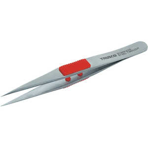 トラスコ中山 ラバーグリップ付ステンレスピンセット 120mm 強力型 TSP210 トラスコ中山 ラバーグリップ付ステンレスピンセット 120mm 強力型 TSP210