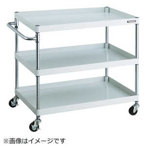 トラスコ中山 フェニックスワゴン 750×500 3段 φ75ゴム車輪 W色 PEW973G75W トラスコ中山 フェニックスワゴン 750×500 3段 φ75ゴム車輪 W色 PEW973G75W