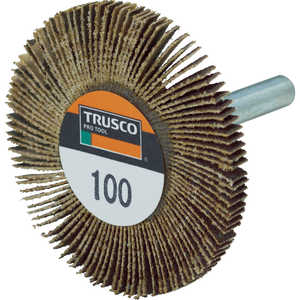 ＜コジマ＞ トラスコ中山 TRUSCO ペーパーミニフラップホイール 外径30X幅10X軸径3 #100 ドットコム専用 SK3010100
