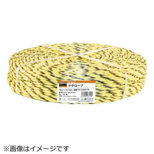 トラスコ中山 TRUSCO PPロープ 幅6mmX長さ200m 黄黒 PP-6200YB