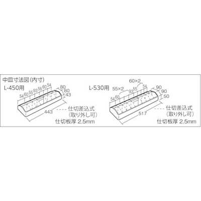 トラスコ中山 山型中皿付工具箱 461X201X261 ブルー L450B の通販