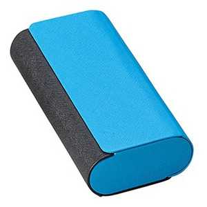 名古屋眼鏡 メガネケース メタルレザー2ピース ブルー×クロ 2401-02