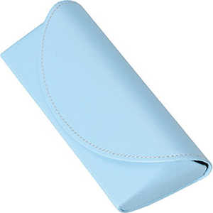 名古屋眼鏡 メガネケース セミハード [M] ライトブルー 2107ー07