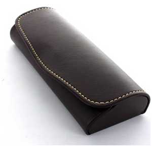 名古屋眼鏡 メガネケース セミハード ダークブラウン 2155ー04