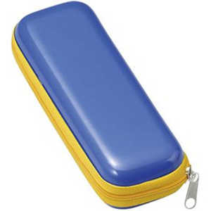 名古屋眼鏡 メガネケース ウレタンセミハード ブルー 2058ー01