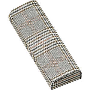 名古屋眼鏡 メガネケース メタルハード ブラウンチェック 2947ー01