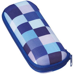 名古屋眼鏡 メガネケース ウレタンセミハード ブルー 2091ー02