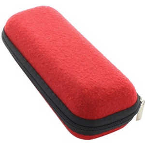 名古屋眼鏡 メガネケース ウレタンセミハード レッド 2095ー05