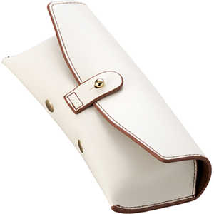 名古屋眼鏡 メガネケース セミハード ホワイト 2207ー04