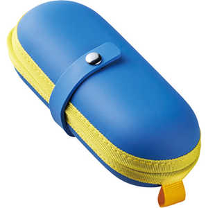 名古屋眼鏡 メガネケース ウレタンセミハード ブルー 2078ー01