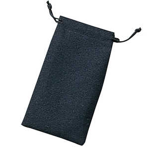 名古屋眼鏡 メガネケース ソフト メルトンひも付き クロ 2602ー01