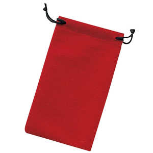 名古屋眼鏡 メガネケース ソフト メルトンひも付き エンジ 2602ー03