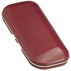 名古屋眼鏡 メガネケース プラスチックハード [L] エンジ 2033ー03