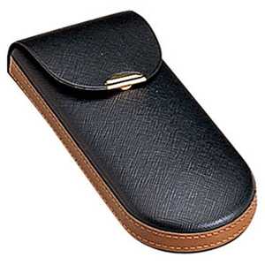 名古屋眼鏡 メガネケース セミハード ブラック 2802-01