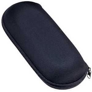 名古屋眼鏡 メガネケース ファスナー式 ウレタンセミハード [LL] クロ 2807ー01