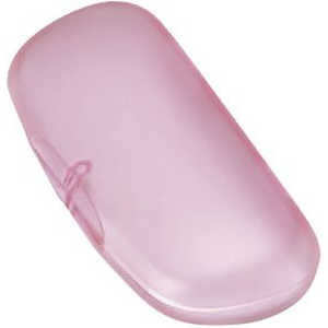 名古屋眼鏡 メガネケース プラスチックハード クリアピンク 2013ー07