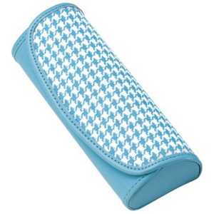 名古屋眼鏡 メガネケース セミハード 千鳥格子 ブルー 2925ー04