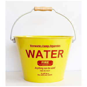 サンカ 消火バケツ ファイアーバケット 黄/赤 8L 60027
