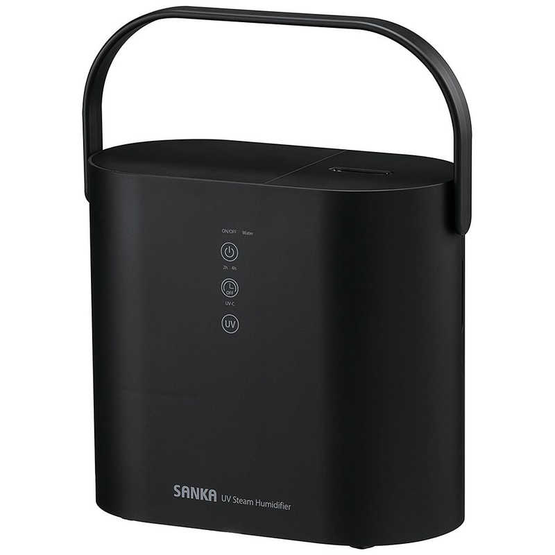 サンカ サンカ パーソナルUVスチーム式加湿器 [スチーム式] 木造3畳/鉄筋6畳 ブラック SSH-2100UVBK SSH-2100UVBK