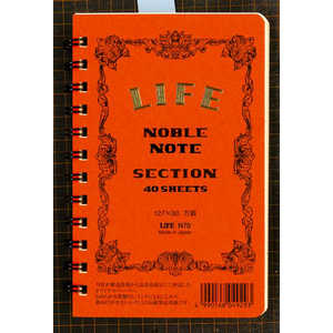 ライフ [ノート]ノーブルノート ミニ リング(127×80mm・5mm方眼・40枚) N70