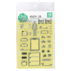 こどものかお クリアスタンプシート HEALTH LOG 0980-039 こどものかお クリアスタンプシート HEALTH LOG 0980-039