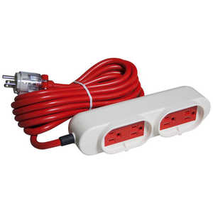 明工社 明工 病院用 接地タップ KEタイプ S-VCT 3m 医用プラグ付(赤) MR7548TD3R