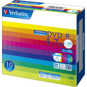 VERBATIMJAPAN データ用DVD-R CPRM付き(1-16倍速/4.7GB)10枚パック R-S10P-16 DHR47JDP10V1