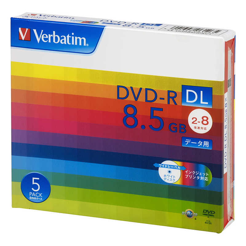 VERBATIMJAPAN VERBATIMJAPAN データ用DVD-R DL(2-8倍速 8.5GB)5枚パック DHR85HP5V1 DHR85HP5V1