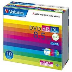 VERBATIMJAPAN データ用DVD+R DL(2.4-8倍速/8.5GB)10枚パック R+D10P2-8 DTR85HP10V1