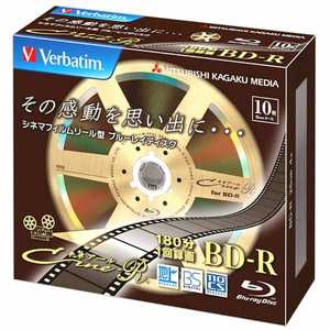 VERBATIMJAPAN 録画用BD-R 4倍速対応 25GB 10枚 1L10P VBR130YC10V1