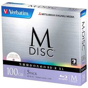 VERBATIMJAPAN 2-4倍速対応 デｰタ用Blu-ray BD-R XL(片面3層･100GB･5枚) DBR100YMDP5V1