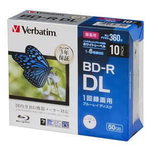 VERBATIMJAPAN 録画用 BD-R DL 1-6倍速 50GB 10枚 5mmスリムケース VBR260RP10D1-B VERBATIMJAPAN 録画用 BD-R DL 1-6倍速 50GB 10枚 5mmスリムケース VBR260RP10D1-B