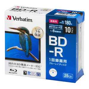 VERBATIMJAPAN 録画用 BD-R Ver.1.3 1-6倍速 25GB 10枚 VBR130RP10D1-B