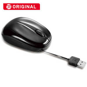 ＜コジマ＞ VERBATIMJAPAN 有線光学式マウス[USB]ケーブル収納型(3ボタン・ブラック) ブラック MUSMSZV3