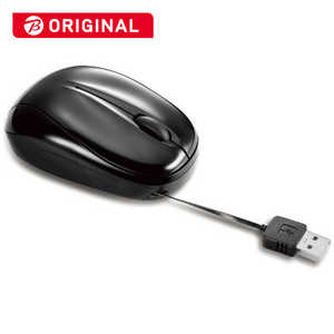 VERBATIMJAPAN マウス ケーブル収納型 [光学式 /有線 /3ボタン /USB] ブラック MUSMSZV3 