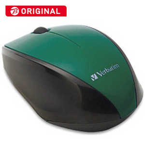 ＜コジマ＞ VERBATIMJAPAN ワイヤレスBlue LEDマウス(3ボタン・グリーン) グリーン MUSWBLGV3