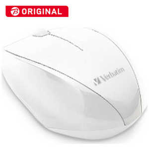 ＜コジマ＞ VERBATIMJAPAN ワイヤレスBlue LEDマウス(3ボタン・ホワイト) ホワイト MUSWBLWV3