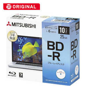 VERBATIMJAPAN データ用BD-R 1-6倍速 25GB 10枚 インクジェットプリンタ対応 DBR25RP10D1B 