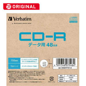 VERBATIMJAPAN データ用CD-R 1枚パック SR80FP1V1-B 