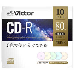 VERBATIMJAPAN 音楽用CD-R Victor(ビクター)  10枚 700MB インクジェットプリンター対応  AR80FPX10J1