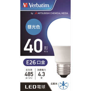 VERBATIMJAPAN LED電球 バｰベイタム(Verbatim) [E26/昼光色/40W相当/一般電球形/広配光] LDA4D-G/LCV1