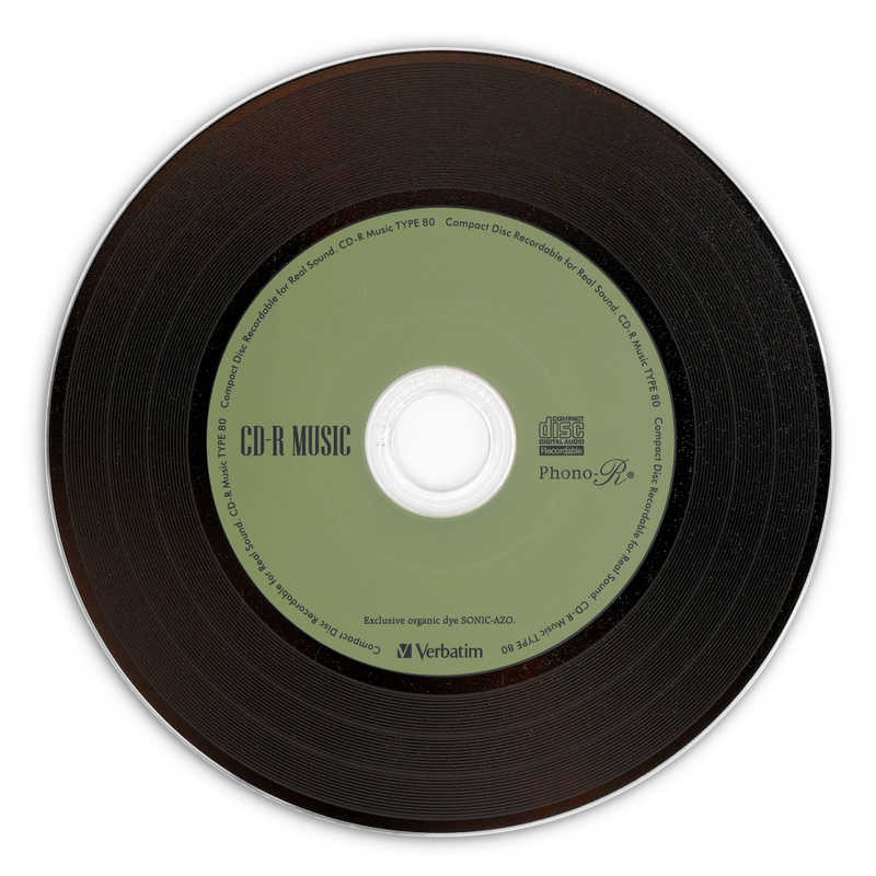 VERBATIMJAPAN VERBATIMJAPAN 音楽用CD-R 30枚 カラーミックス スピンドルケース レコードデザインのCD-R AR80FHX30SV6 AR80FHX30SV6