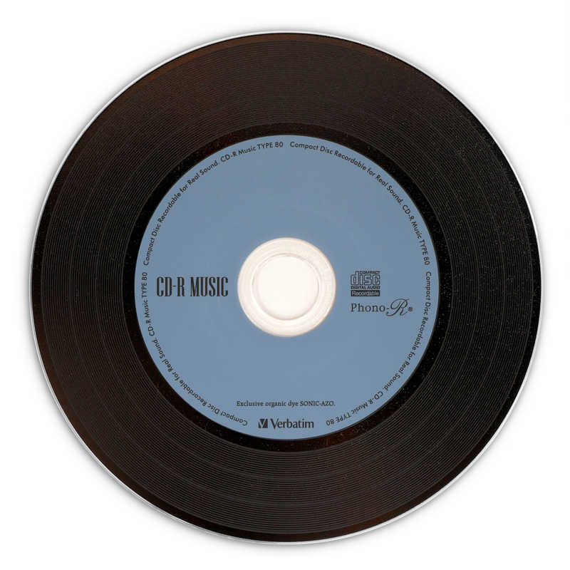 VERBATIMJAPAN VERBATIMJAPAN 音楽用CD-R 30枚 カラーミックス スピンドルケース レコードデザインのCD-R AR80FHX30SV6 AR80FHX30SV6