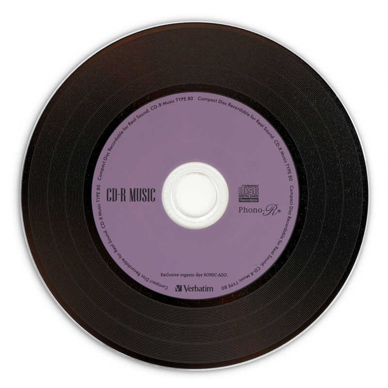 VERBATIMJAPAN VERBATIMJAPAN 音楽用CD-R 50枚 カラーミックス スピンドルケース レコードデザインのCD-R AR80FHX50SV6 AR80FHX50SV6