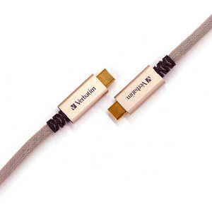 VERBATIMJAPAN 1m[USB-C ⇔ USB-C]3.1 Gen2ケーブル 充電・転送 USB PD対応 5A ゴールド CBCC31G2V1GD