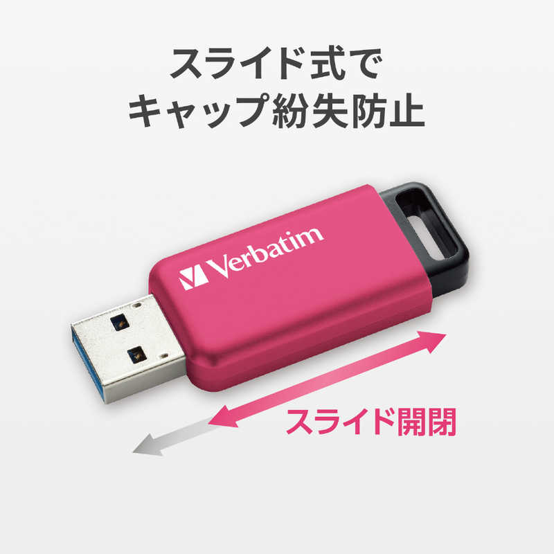 VERBATIMJAPAN VERBATIMJAPAN USBメモリ USB Flash メモリー64GB USB3.1 Gen1(USB3.0)準拠 ピンク [64GB] USBSLM64GPV1 USBSLM64GPV1