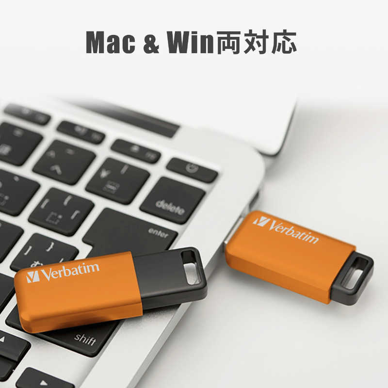 VERBATIMJAPAN VERBATIMJAPAN USBメモリ USB Flash メモリー128GB USB3.1 Gen1(USB3.0)準拠 オレンジ [128GB] USBSLM128GDV1 USBSLM128GDV1