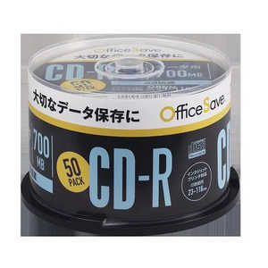 VERBATIMJAPAN データ用CDR OfficeSAVE ホワイト ［50枚 700MB インクジェットプリンター対応］ OSSR80FP50